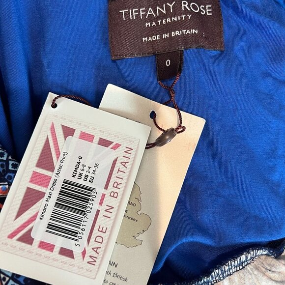 Tiffany Rose Maternity Maxi Dress Size US 2/4 Kimono Bohemian Aztec Maxi Slip On - Picture 8 of 9